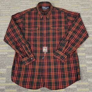 Polo Ralph Lauren Woodsman Workshirt Mens Medium Plaid Cotton Button Down NWOT